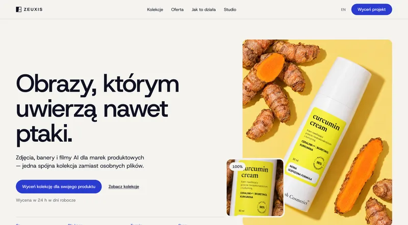 Makieta pierwszego ekranu zeuxis.pl